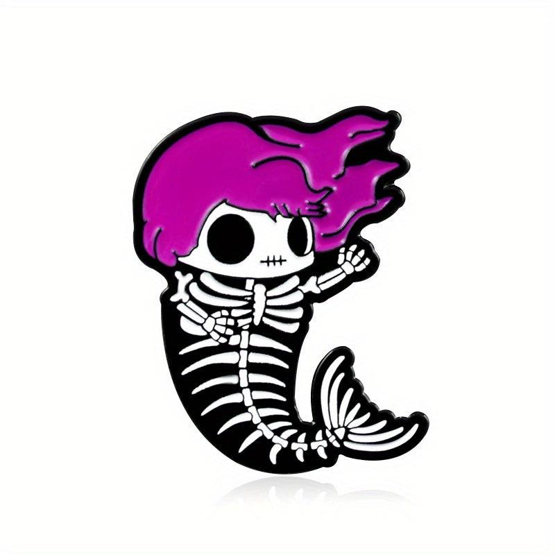 Cartoon Fish Bone Jewelry Brooch, Enamel Pins
