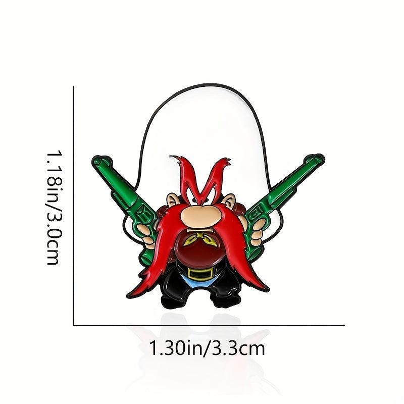 Anime Mustache Grandpa Brooch Simulation Alloy Pins