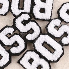 3pcs Letter Towels Embroidered Badges DIY Cloth Patches for Men