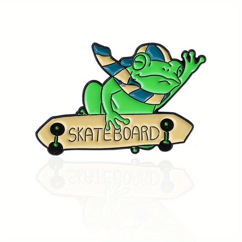 Frog Shaped Green Brooch Alloy Cartoon Pin