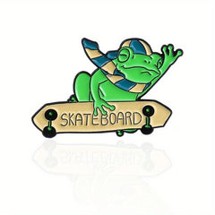 Frog Shaped Green Brooch Alloy Cartoon Pin