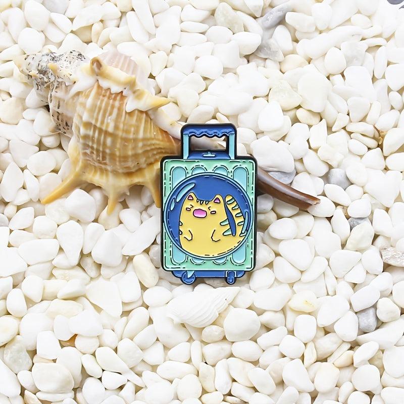Cat Luggage Creative Men's Brooch
