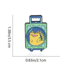 Cat Luggage Creative Men's Brooch
