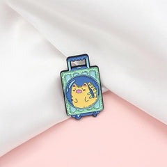 Cat Luggage Creative Men's Brooch