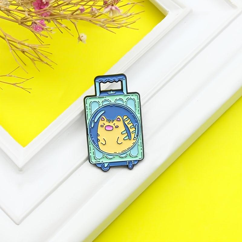 Cat Luggage Creative Men's Brooch