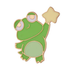 Frog Brooch Picking Stars Animal Brooch For Men