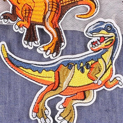 5pcs Dino Embroidery Patches DIY Art Decor for Clothes Bag Cap