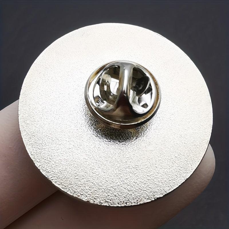 Round Brooch Badge Clothing Decoration Accessory for Men