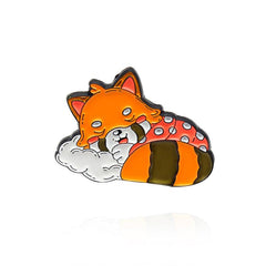 Animal Cat Corgi Raccoon Brooch