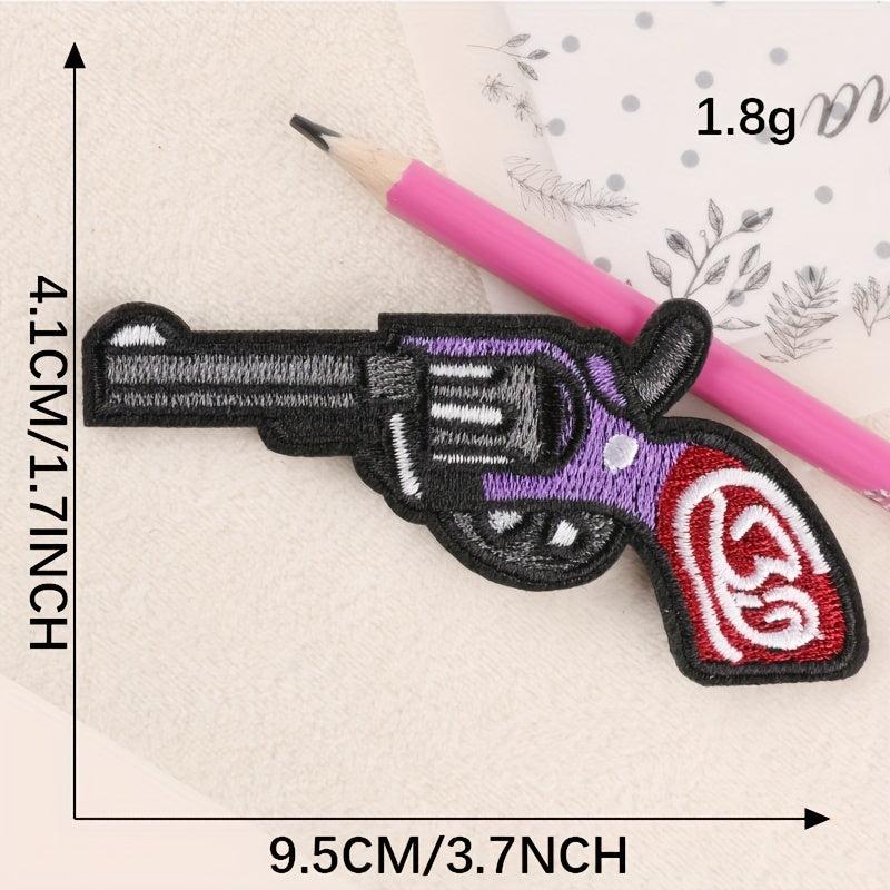 3pcs Teen Creative Gun Embroidery Patch Decorative Accessories