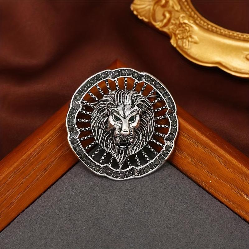 Retro Hollowed Out Lion Brooch Coat Suit Pin Corsage