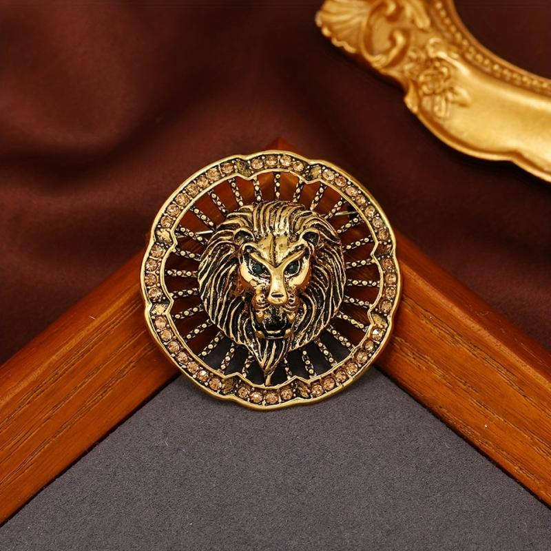 Retro Hollowed Out Lion Brooch Coat Suit Pin Corsage