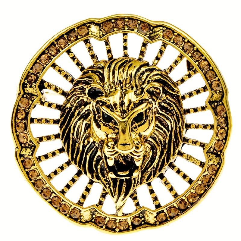Retro Hollowed Out Lion Brooch Coat Suit Pin Corsage