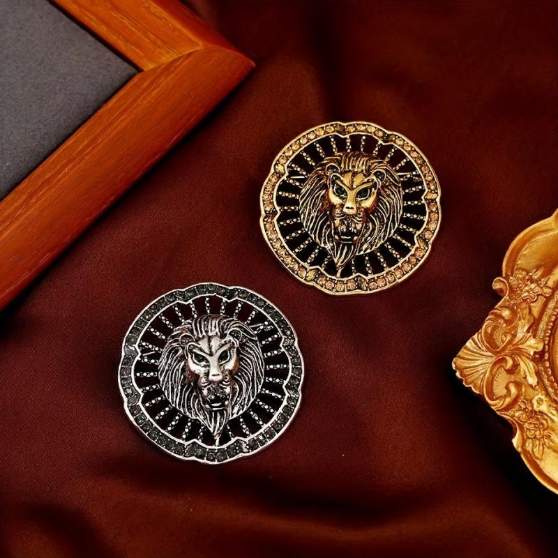 Retro Hollowed Out Lion Brooch Coat Suit Pin Corsage