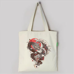 Ukiyo e Dragon Pattern Iron On Heat Transfer Sticker For DIY Clothing T Shirt