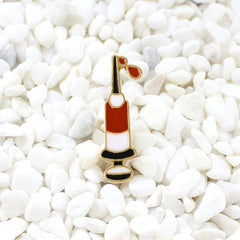 Red Syringe Brooch Zinc Alloy Medical Pin