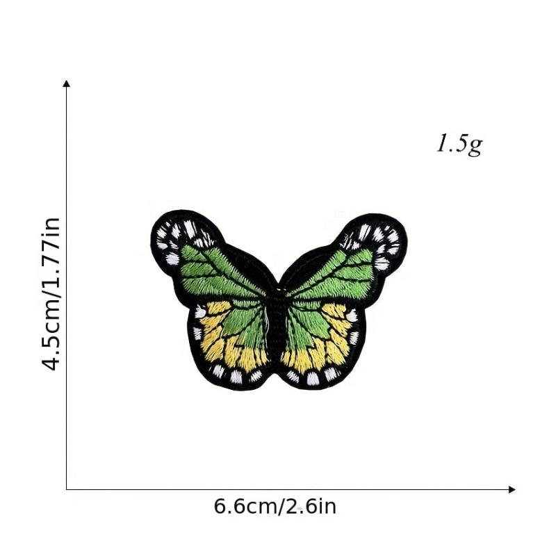 42pcs Cartoon Embroidered Iron On Patches Butterfly Planet Cloth Stickers