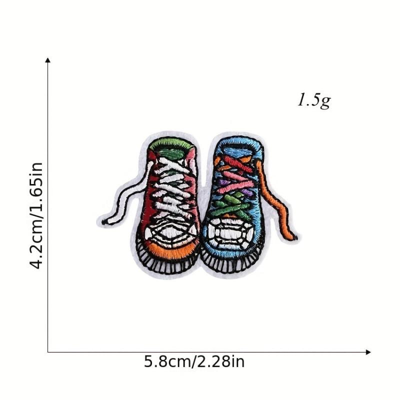 42pcs Cartoon Embroidered Iron On Patches Butterfly Planet Cloth Stickers