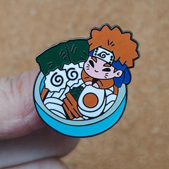 Anime Noodle Brooch Metal Badge for Schoolbag