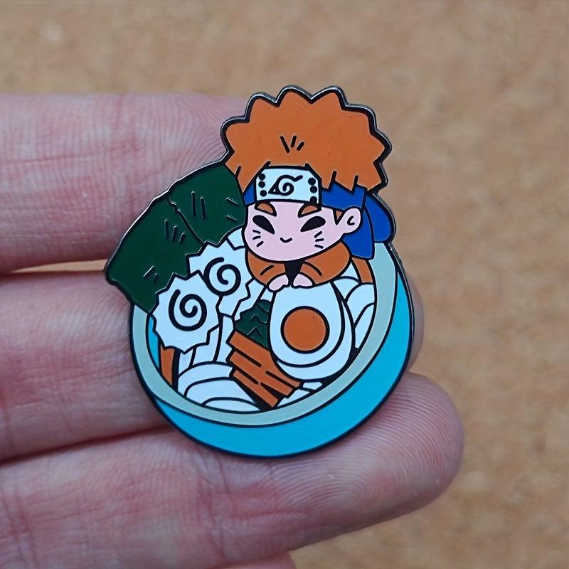 Anime Noodle Brooch Metal Badge for Schoolbag