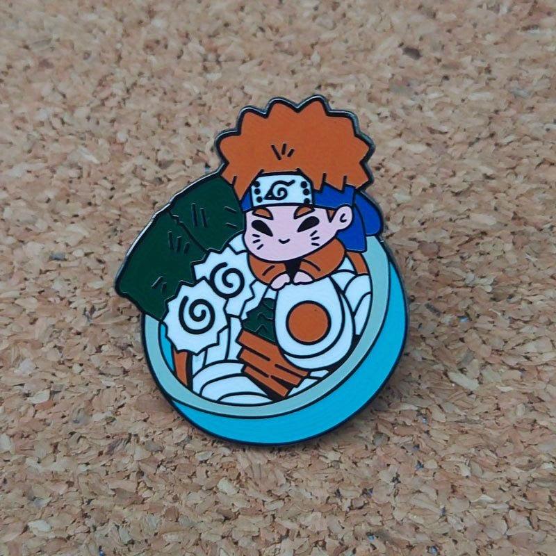 Anime Noodle Brooch Metal Badge for Schoolbag