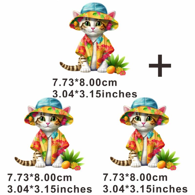 Cat Ladies Clothes Stickers Men Iron On Applique Patches
