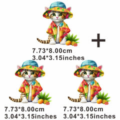Cat Ladies Clothes Stickers Men Iron On Applique Patches