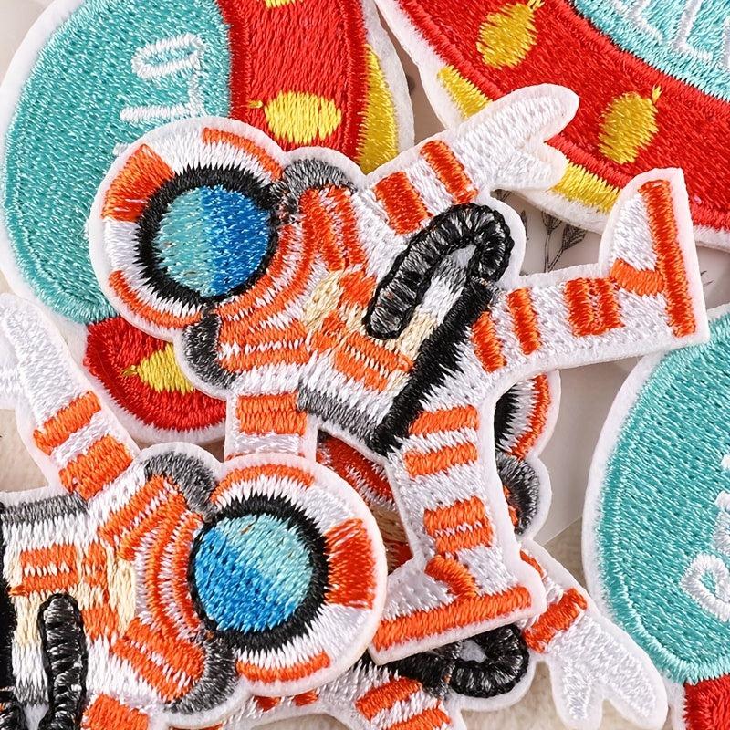 7pcs Astronaut Flying Saucer Embroidery DIY Patch Decorative Accessories