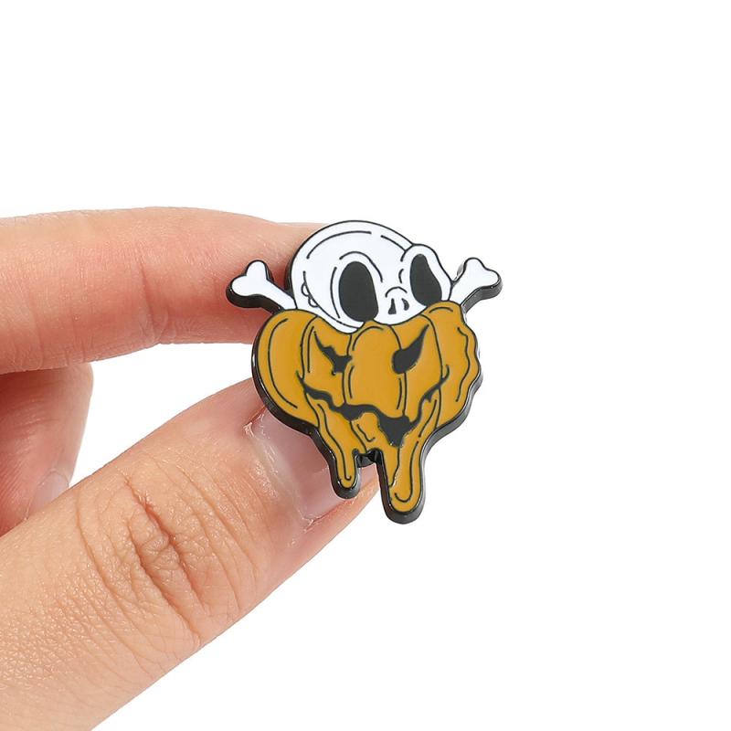Easter Ghost Brooch Skull Pin Enamel Pin