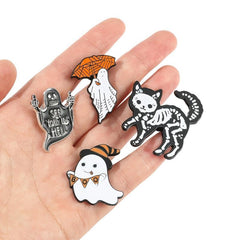 Easter Ghost Brooch Skull Pin Enamel Pin