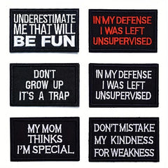 20pcs Red Letter Badge Cartoon Stickers Embroidered Chapter Patch Cloth Stickers