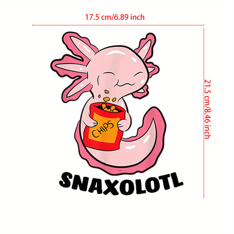 Axolotl Cartoon Iron On Heat Transfer Sticker For Girls