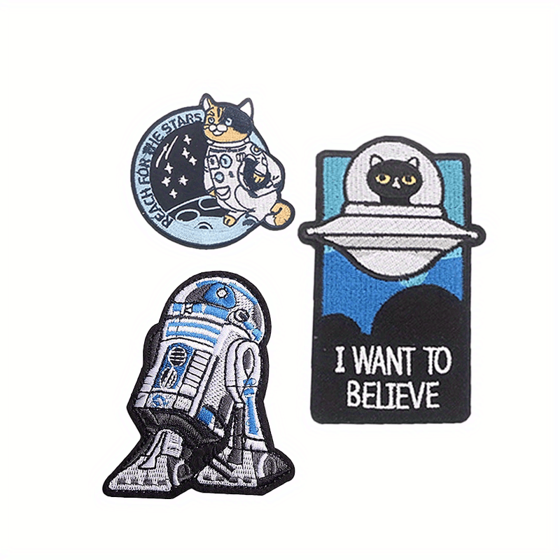 11pcs Universe Iron On Patches Sew On Embroidered Applique Repair Patch