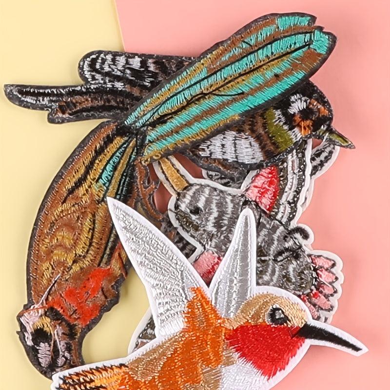 5pcs Cartoon Bird Embroidered Patches for Clothes Jeans Decorative Accessories