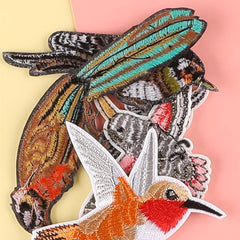 5pcs Cartoon Bird Embroidered Patches for Clothes Jeans Decorative Accessories