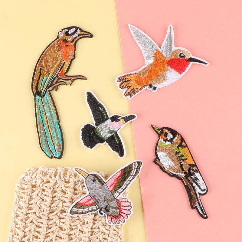 5pcs Cartoon Bird Embroidered Patches for Clothes Jeans Decorative Accessories
