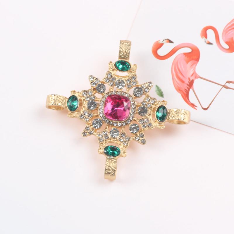 Vintage Baroque Ruby Crystal Scepter Brooch