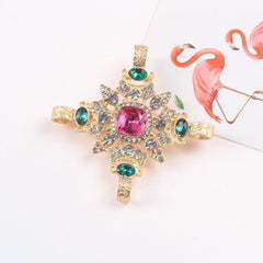 Vintage Baroque Ruby Crystal Scepter Brooch