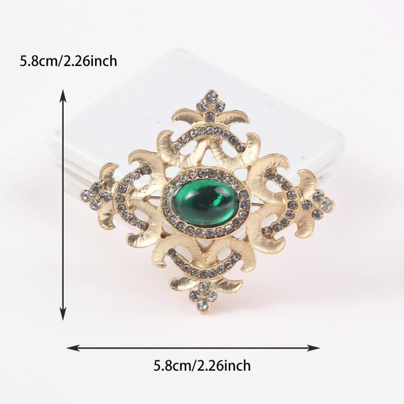 Vintage Baroque Ruby Crystal Scepter Brooch