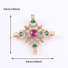 Vintage Baroque Ruby Crystal Scepter Brooch