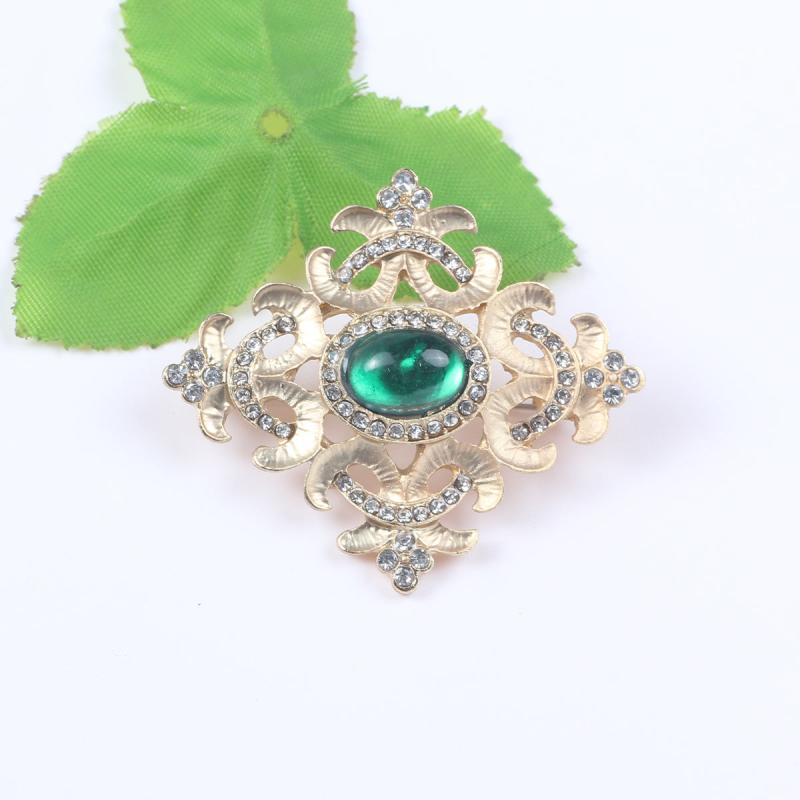 Vintage Baroque Ruby Crystal Scepter Brooch