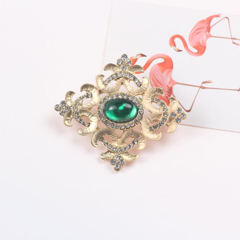 Vintage Baroque Ruby Crystal Scepter Brooch