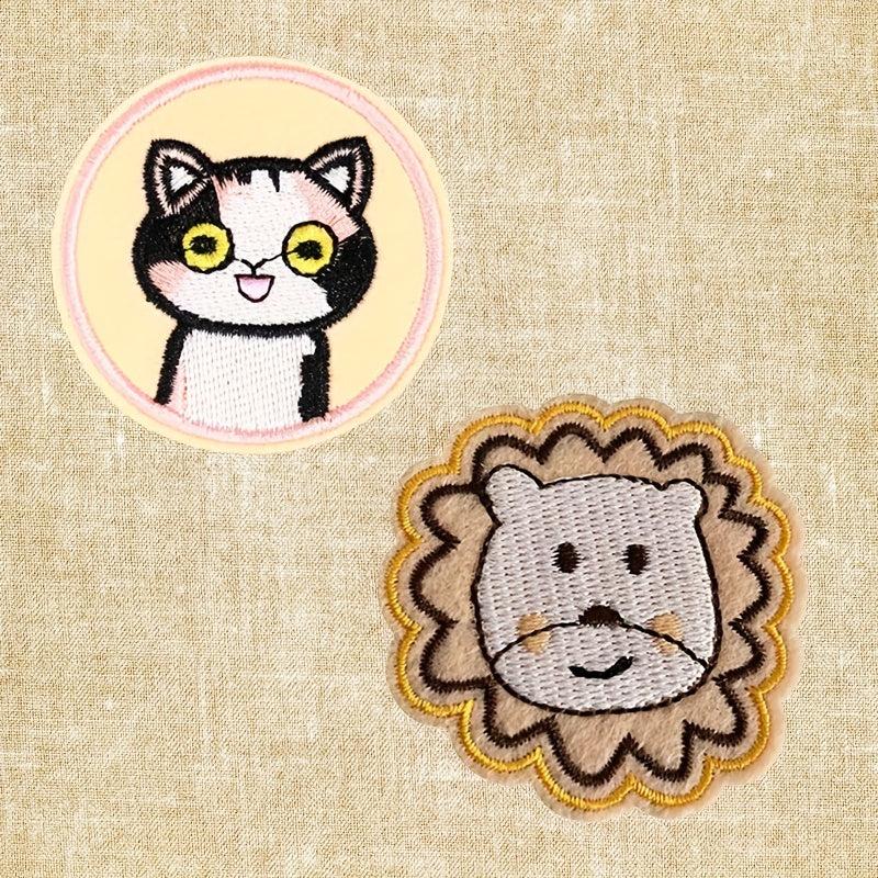 Cute Cats & Lions Embroidery Stickers for Decoration