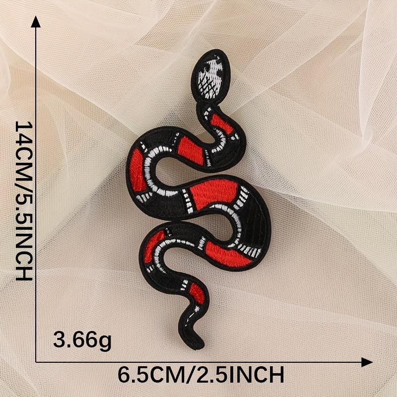 2pcs Boys Snake Embroidery DIY Patch for Clothes Backpack Hat