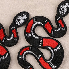 2pcs Boys Snake Embroidery DIY Patch for Clothes Backpack Hat