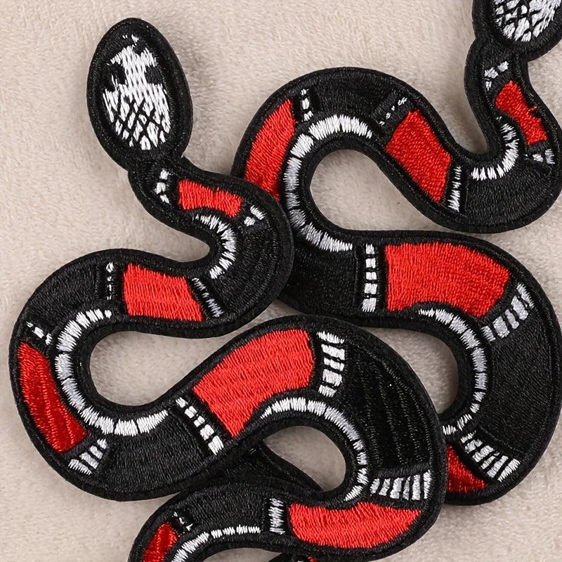2pcs Boys Snake Embroidery DIY Patch for Clothes Backpack Hat