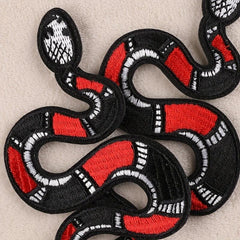 2pcs Boys Snake Embroidery DIY Patch for Clothes Backpack Hat