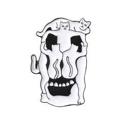 Cat Skull Cartoon Animal Pin Cat Brooch