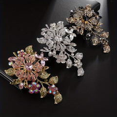 Men's Rhinestone Flower Brooch Wedding Party Dress Pin
