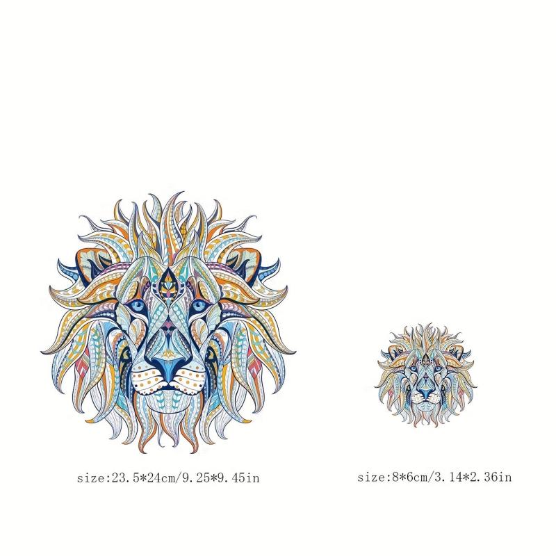 Cartoon Lion Animal Clothing Patch For Men DIY Application